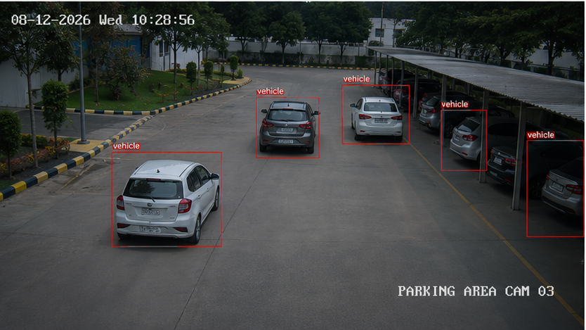 Parking Area CCTV vehicle analytics