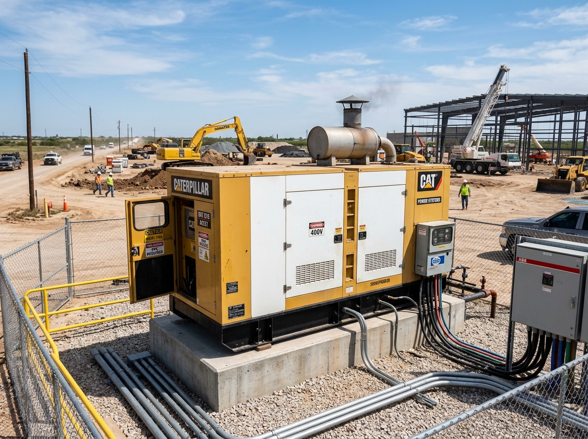 Stationary acoustic diesel generator